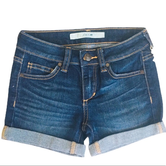 NWT JOES Jeans Alex Turn Up Detail Shorts With Pockets Denim Blue Girls Age 7Y - Picture 3 of 12